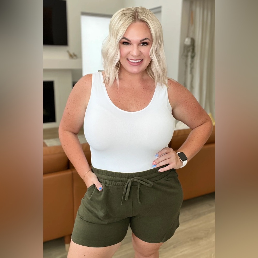 Zenana NWT Olive Green Relaxed to the Max Dad Shorts L XL 1X